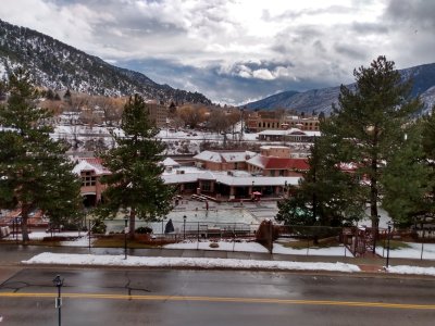 View from our hotel room at Glenwood Springs