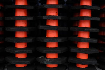 Stacked Traffic Cones
