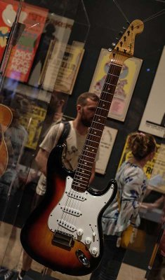 Bob Dylan's Stratocaster used in 1965 when he went electric at the Newport Jazz Festival.