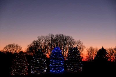 It's Magical at Sunset at the Herr's Christmas Lights Display