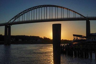 Sun Setting on the Chesapeake City Bridge