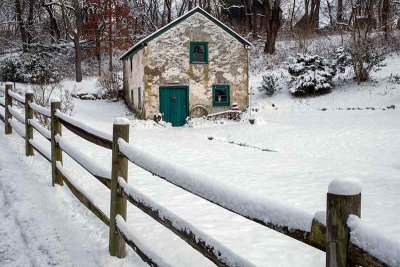 Springhouse in Snow