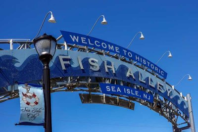 Historic Fish Alley Sign on a Brilliant Day