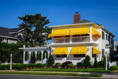 Yellow Awnings and Blue Skies in Ocean City
