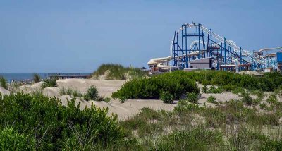 Beach View of the Wildwood Boardwalk