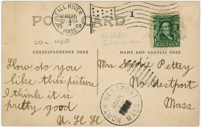 The Narrows about 1900. reverse