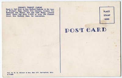 Young's Tourist Cabins reverse