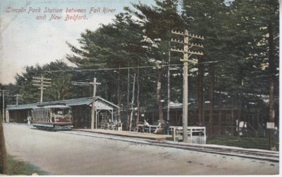Lincoln Park Station between Fall River and New Bedford. (Westport Hist. Soc.)