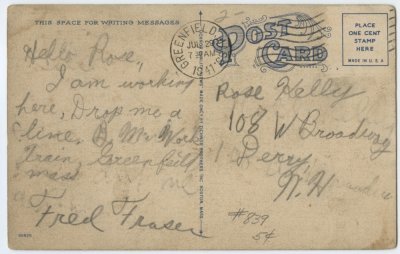 A Turn in the Road, Shelburne Valley, Mohawk Trail, Mass. reverse 