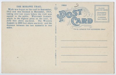 Long Steep Grade Approaching Shelburne Summit Mohawk Trail, Mass. 68 reverse