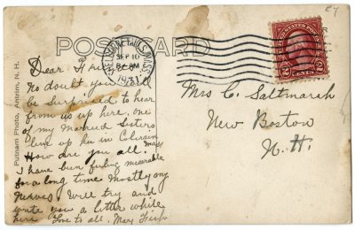 The Mohawk Trail, Shelburne, Mass. reverse
