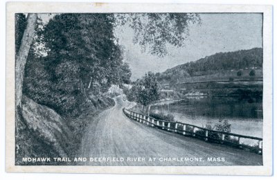 Mohawk Trail and Deerfield River at Charlemont, Mass.