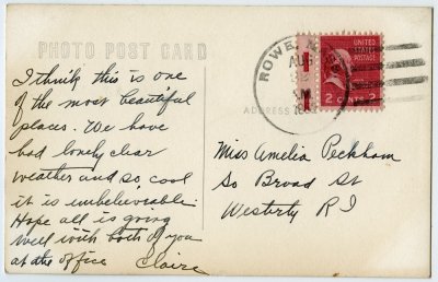 Federated Church, Charlemont, Mass. B55 reverse