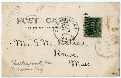 Wish you, Merry Xmas Uncle George. (Charlemont) reverse 