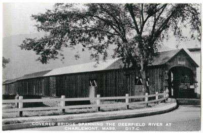Covered Bridge Spanning the Deerfield River at Charlemont, Mass. D17-C