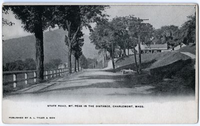 State Road, Mt. Peak in the Distance, Charlemont, Mass.