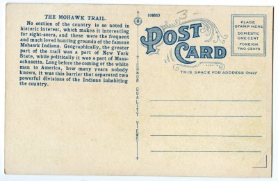 Bridge over Deerfield River at Charlemont on the Mohawk Trail, Mass. 58 reverse
