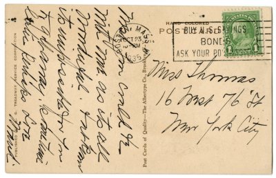 Deerfield River and Charlemont Bridge Mohawk Trail, Mass. reverse