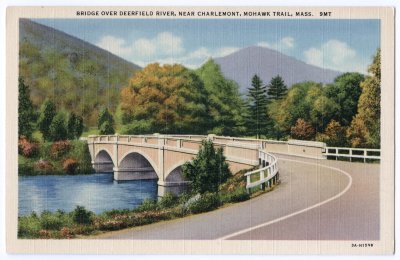 Bridge over Deerfield River, near Charlemont, Mohawk Trail, Mass. 9MT (Teich)
