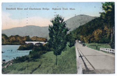 Deerfield River and Charlemont Bridge Mohawk Trail, Mass. (Albertype)