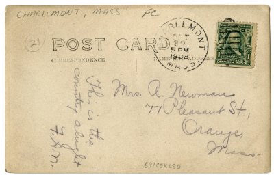 Zoar Mass. 1908 reverse 