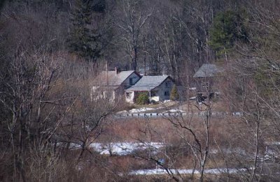 Deerfield River from Rte 112 outside Shelburne Falls (right) - detail - Jan 2020