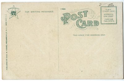 74. View along Cold River, Eastern Slope of Mohawk Trail, Mass. (Teich-Hughes) reverse