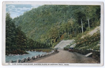 76 View along Cold River, Eastern Slope of Mohawk Trail, Mass. 