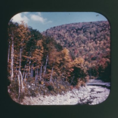 Autumnal Tapestry along Cold Stream 7, Mohawk Trail, View-Master Reel no. 275 