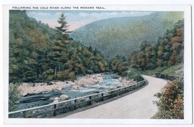 Following the Cold River along the Mohawk Trail. 