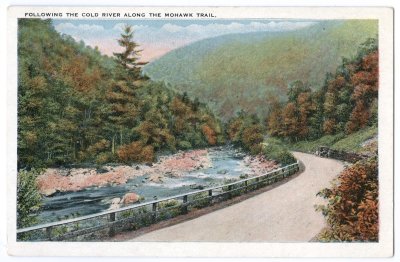 Following the Cold River along the Mohawk Trail. 