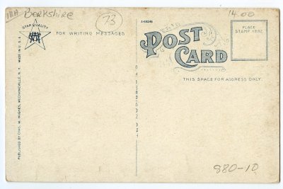 Cold River Bridge, Mohawk Trail in the Berkshires, Mass. reverse
