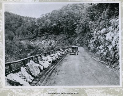 North Curve, Charlemont, Mass. - A Trip over the Mohawk Trail (Lenhoff) p.23 