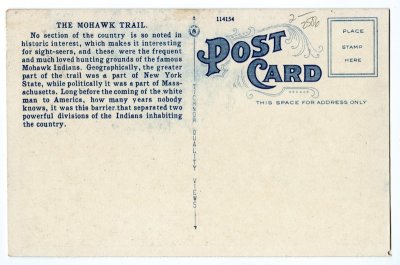Cold River Canyon, Mohawk Trail through Berkshire Hills, Mass. reverse