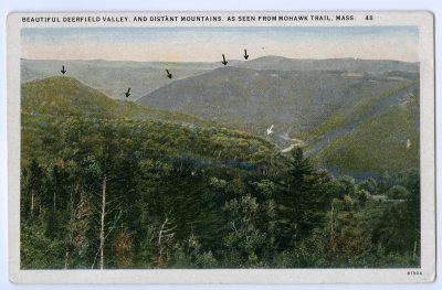 Beautiful Deerfield Valley, and Distant Mountains, as Seen from Mohawk Trail, Mass. 48 