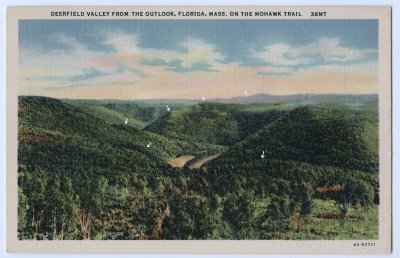 Deerfield Valley from the Outlook, Florida, Mass. on the  Mohawk Trail 36MT 