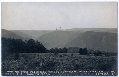 Looking over Deerfield Valley toward Mt. Monadnock N.H. from the Mohawk Trail Copr. 55