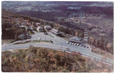 Aerial View of The Wigwam and Western Summit Mohawk Trail, Mass. 