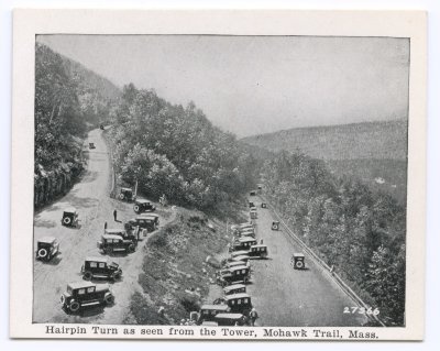 Hairpin Turn as seen from the Tower, Mohawk Trail, Mass. 