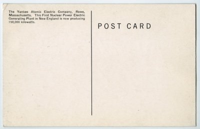 The Yankee Atomic Electric Company, Rowe, Massachusetts reverse
