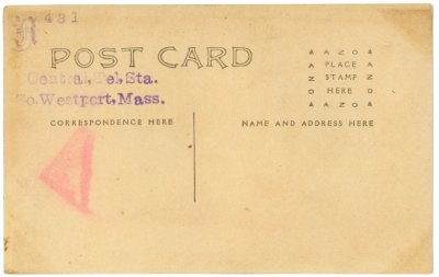 Central, Tel, Sta. So. Westport, Mass. reverse