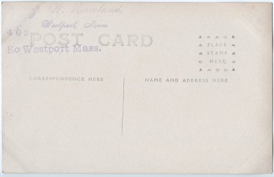 So. Westport Mass. (Howland 402) reverse