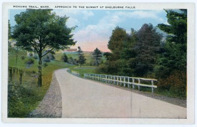 Mohawk Trail, Mass. Approach to the Summit at Shelburne Falls.