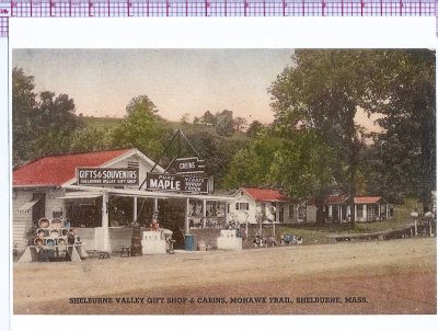 Shelburne Valley Gift Shop & Cabins, Mohawk Trail, Shelburne, Mass. repro