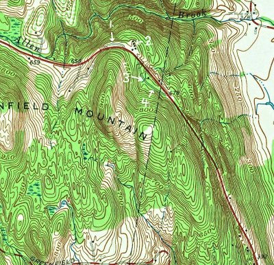 1961 topo of Shelburne Summit