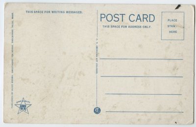Scene from the Garden of the Sweetheart Tea House, Shelburne Falls, Mass. reverse