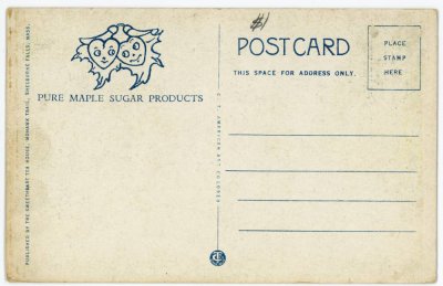 Sweetheart Tea House, Mohawk Trail, Shelburne Falls, Mass. reverse