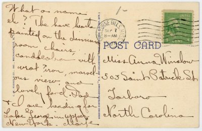 Sweetheart Tea House, on the Mohawk Trail, Shelburne Falls, Mass. 137MT reverse