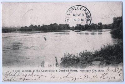 A 21277 Junction of the Connecticut & Deerfield Rivers, Montague City, Mass.