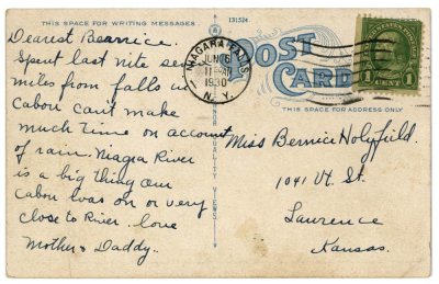 Gardner Falls and Dam, Shelburne Falls, Mass. reverse